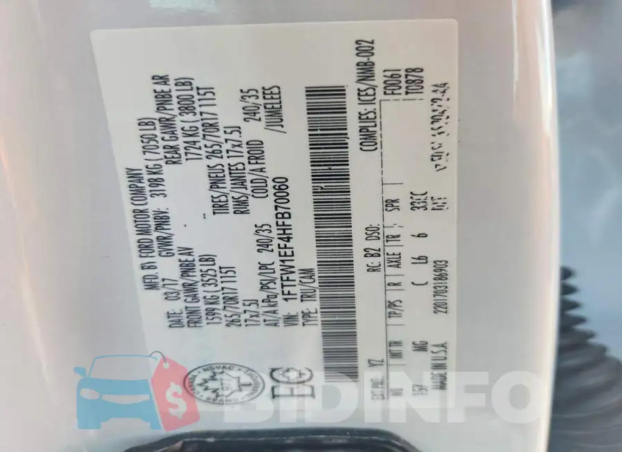 1FTFW1EF4HFB70060 Photo# 12
