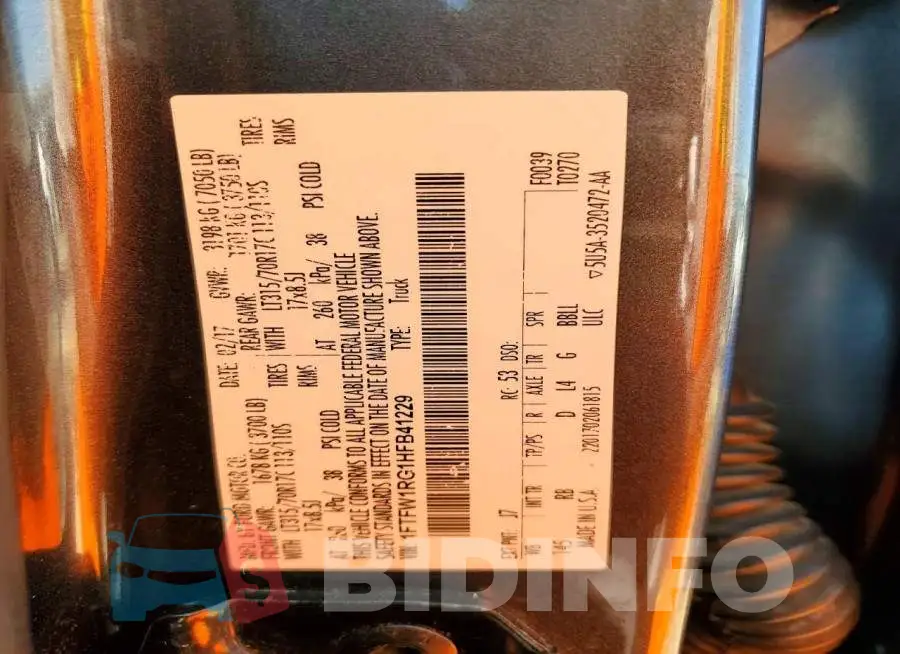 1FTFW1RG1HFB41229 Photo# 12
