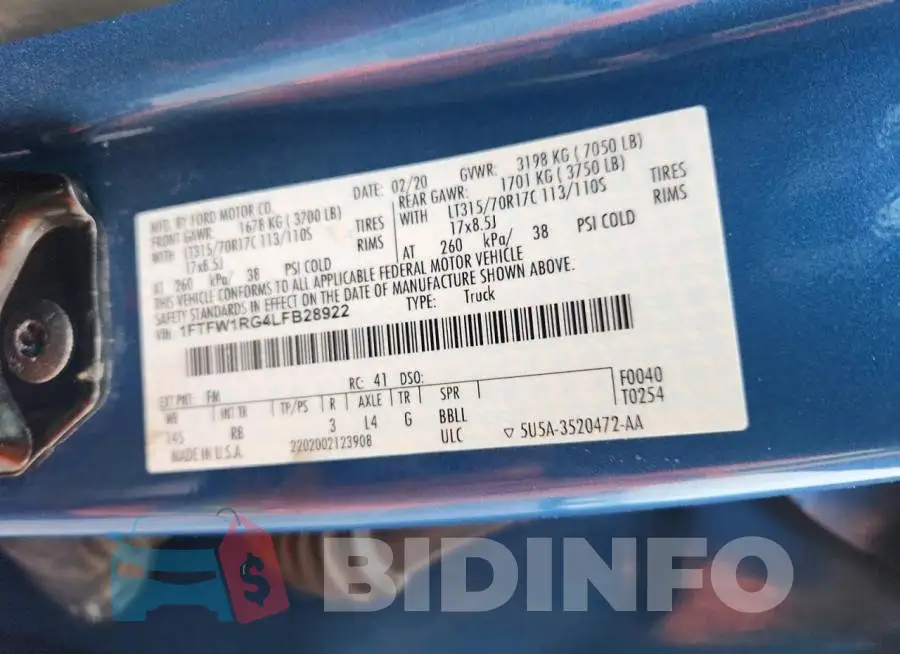 1FTFW1RG4LFB28922 Photo# 12