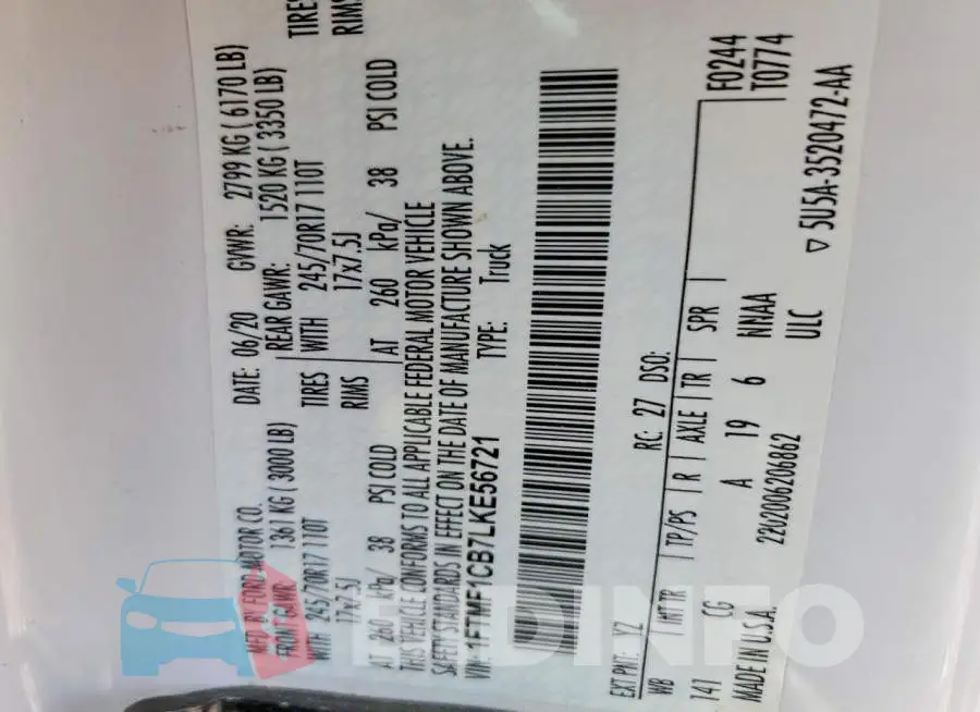 1FTMF1CB7LKE56721 Photo# 12