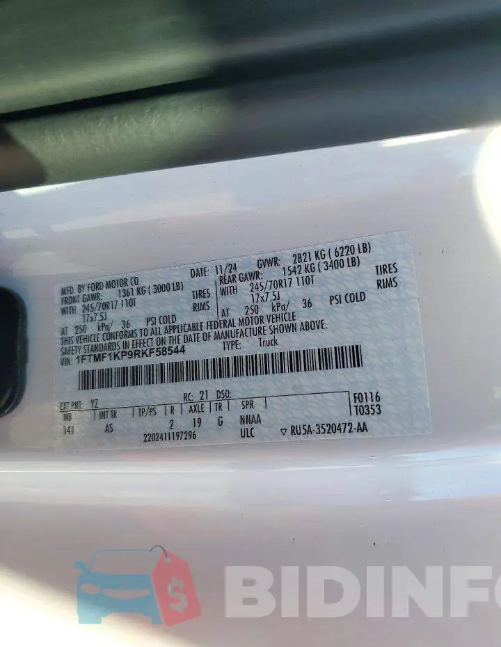 1FTMF1KP9RKF58544 Photo# 13