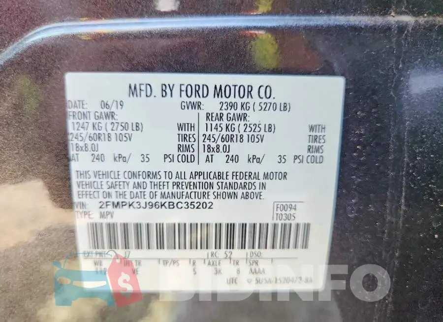 2FMPK3J96KBC35202 Photo# 12