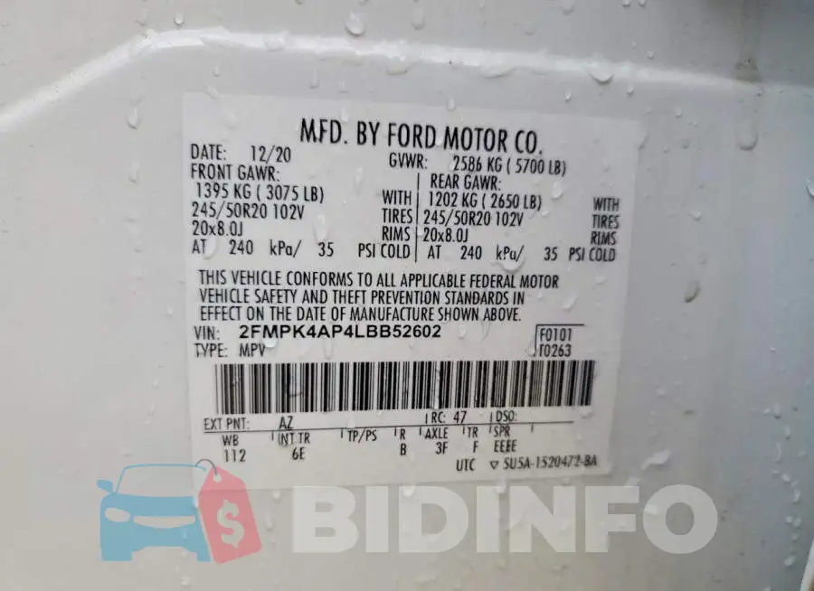 2FMPK4AP4LBB52602 Photo# 14