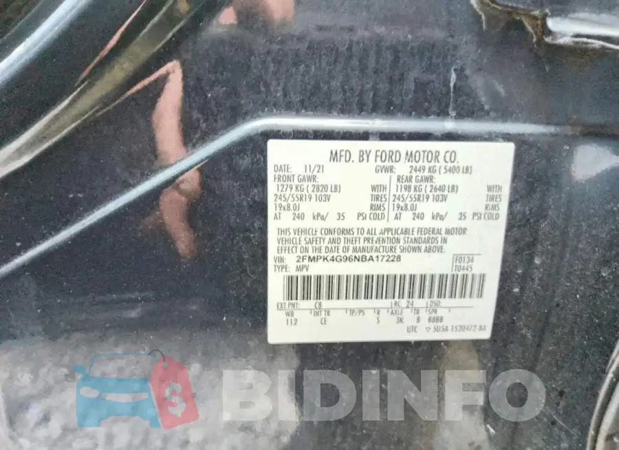 2FMPK4G96NBA17228 Photo# 13