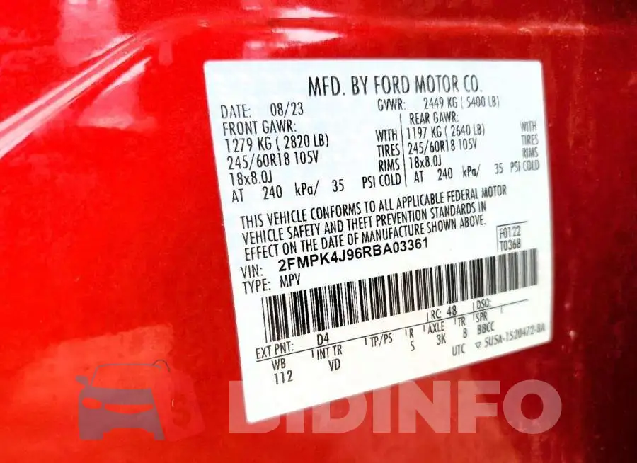 2FMPK4J96RBA03361 Photo# 13