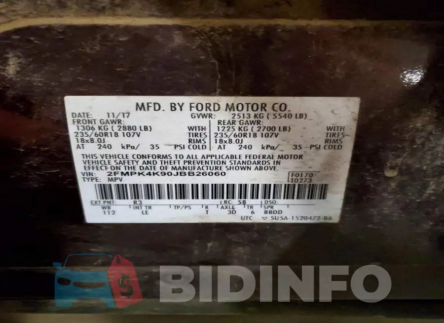 2FMPK4K90JBB26060 Photo# 13