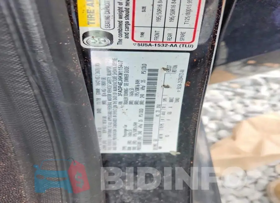 3FADP4EJ6KM115407 Photo# 13