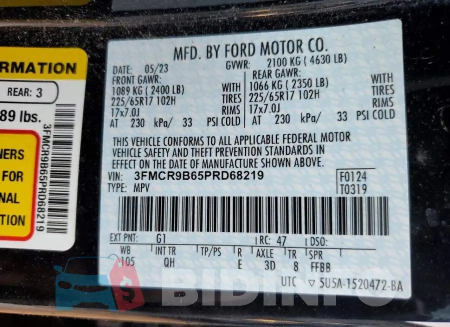 3FMCR9B65PRD68219 Photo# 13