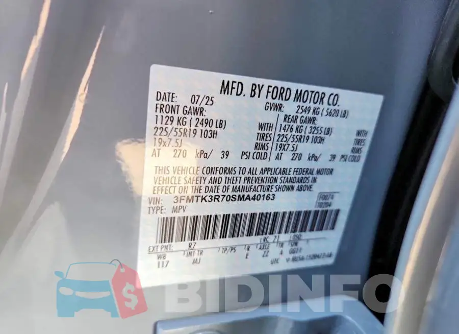 3FMTK3R70SMA40163 Photo# 12