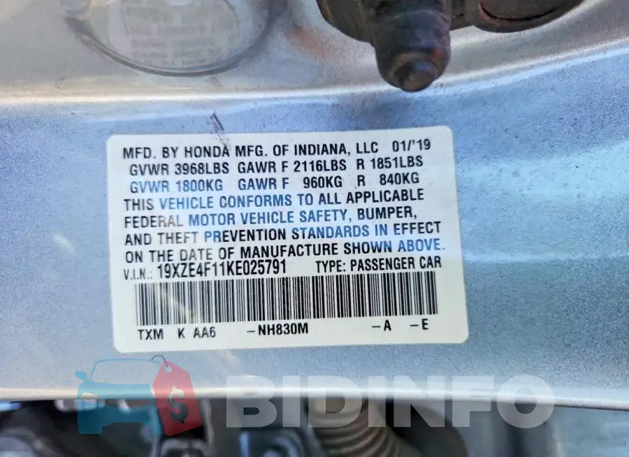 19XZE4F11KE025791 Photo# 12