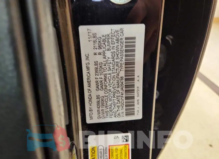 1HGCV1F41JA054788 Photo# 12