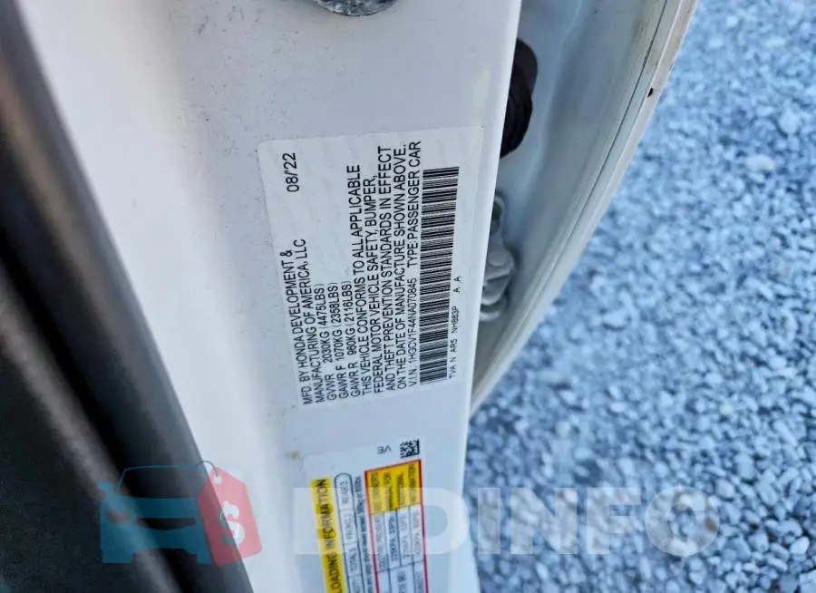1HGCV1F44NA070845 Photo# 12