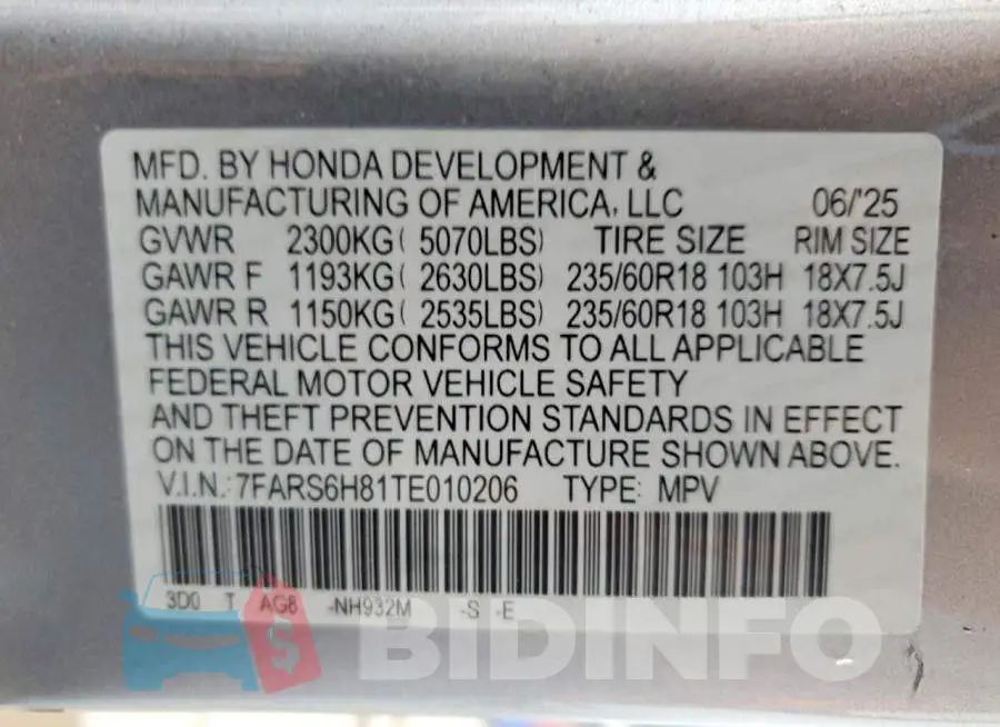 7FARS6H81TE010206 Photo# 14
