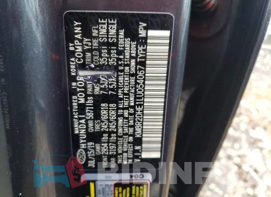 KM8R2DHE1LU054067 Photo# 13