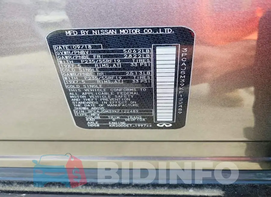 3PCAJ5M39KF122489 Photo# 13