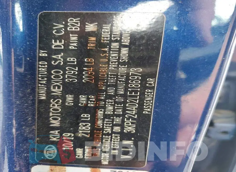3KPF24AD2LE186973 Photo# 12