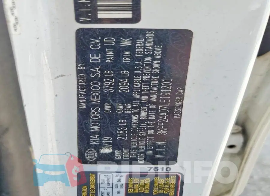 3KPF24AD7LE191201 Photo# 12