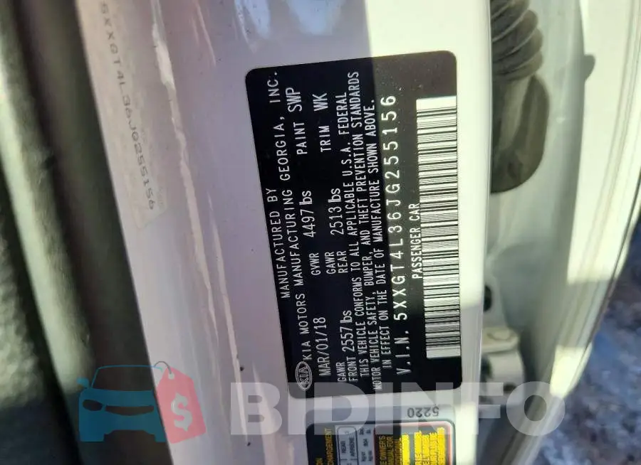 5XXGT4L36JG255156 Photo# 13