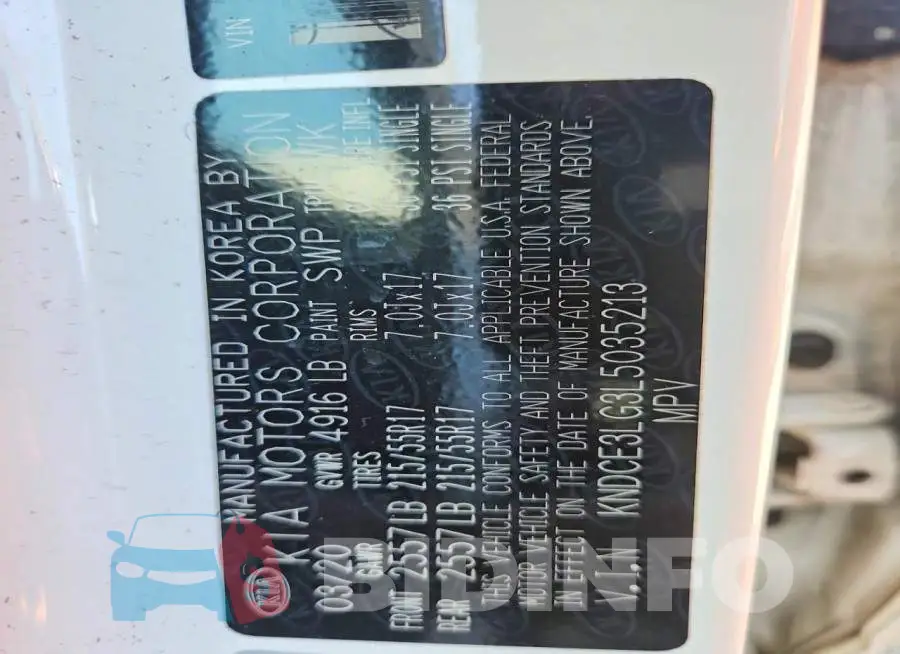 KNDCE3LG3L5035213 Photo# 13
