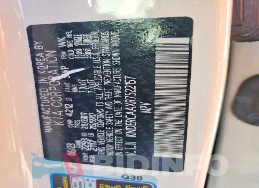 KNDERCAAXR7522157 Photo# 13
