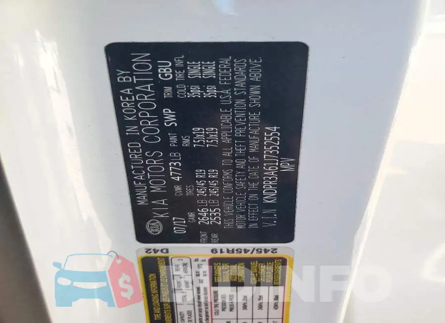 KNDPR3A61J7352554 Photo# 13