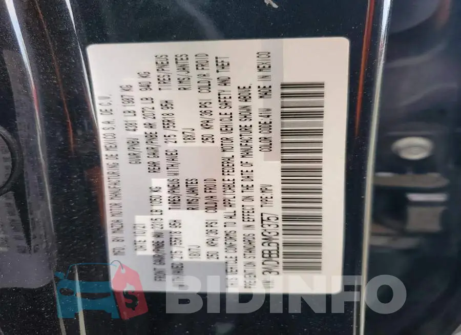 3MVDMBBL6MM313757 Photo# 13