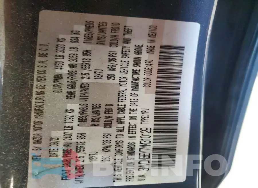 3MVDMBEY7MM310129 Photo# 12