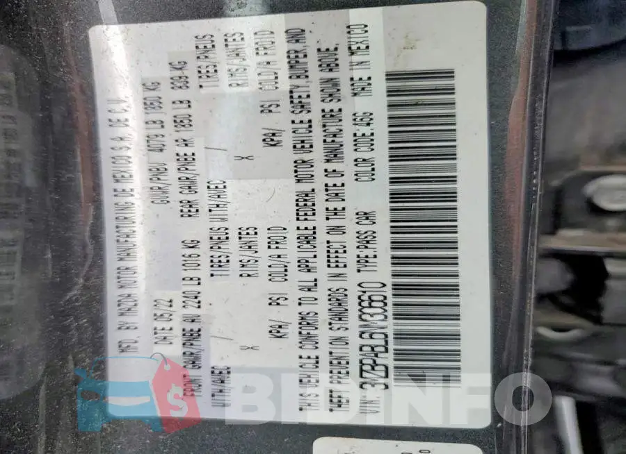3MZBPABL6NM306610 Photo# 12