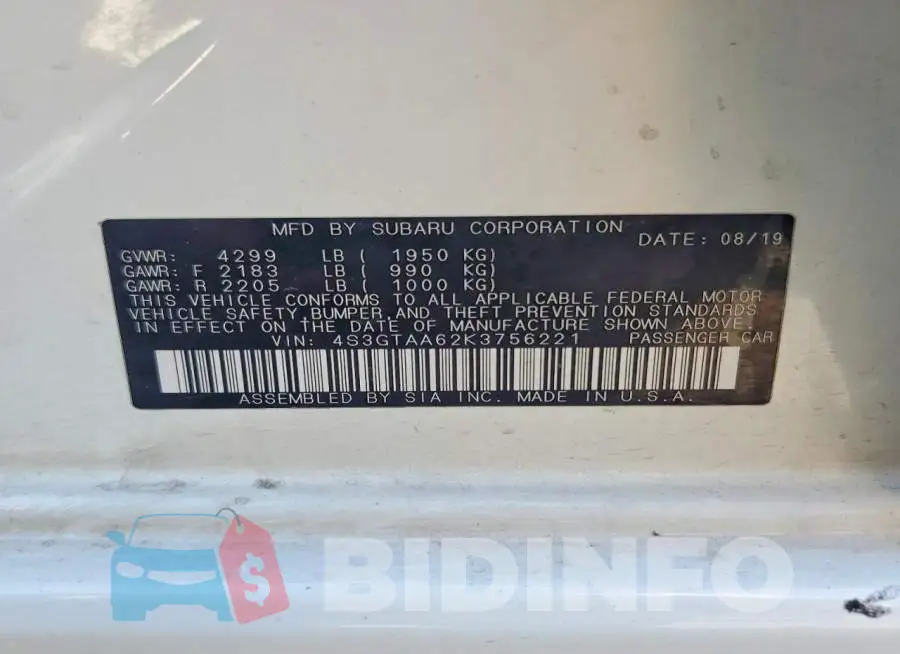 4S3GTAA62K3756221 Photo# 12