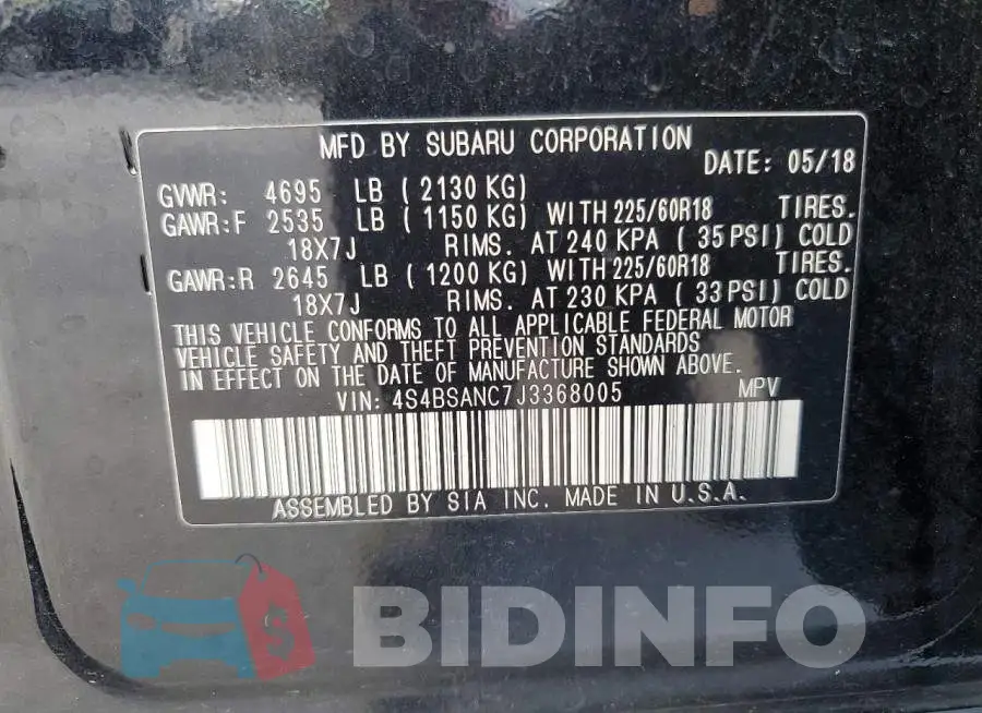 4S4BSANC7J3368005 Photo# 13