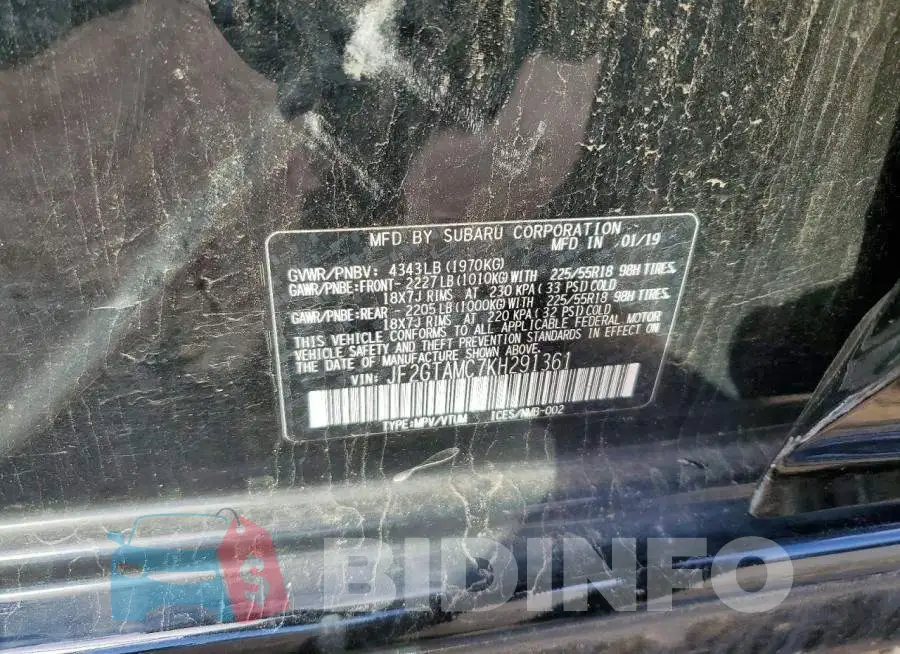 JF2GTAMC7KH291361 Photo# 12