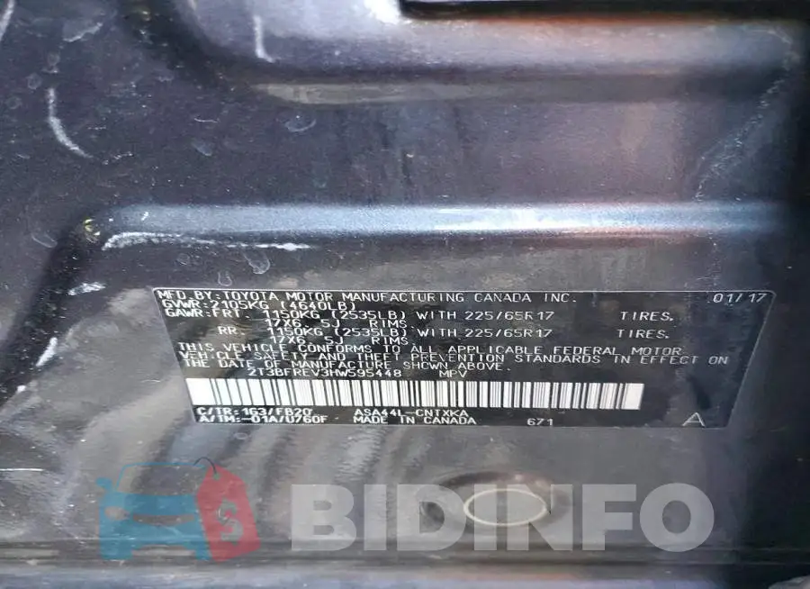 2T3BFREV3HW595448 Photo# 12
