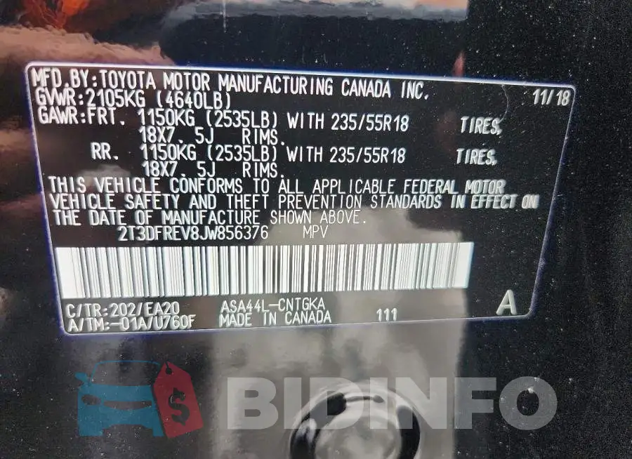 2T3DFREV8JW856376 Photo# 13