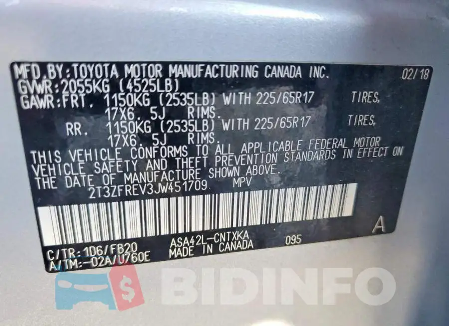 2T3ZFREV3JW451709 Photo# 14