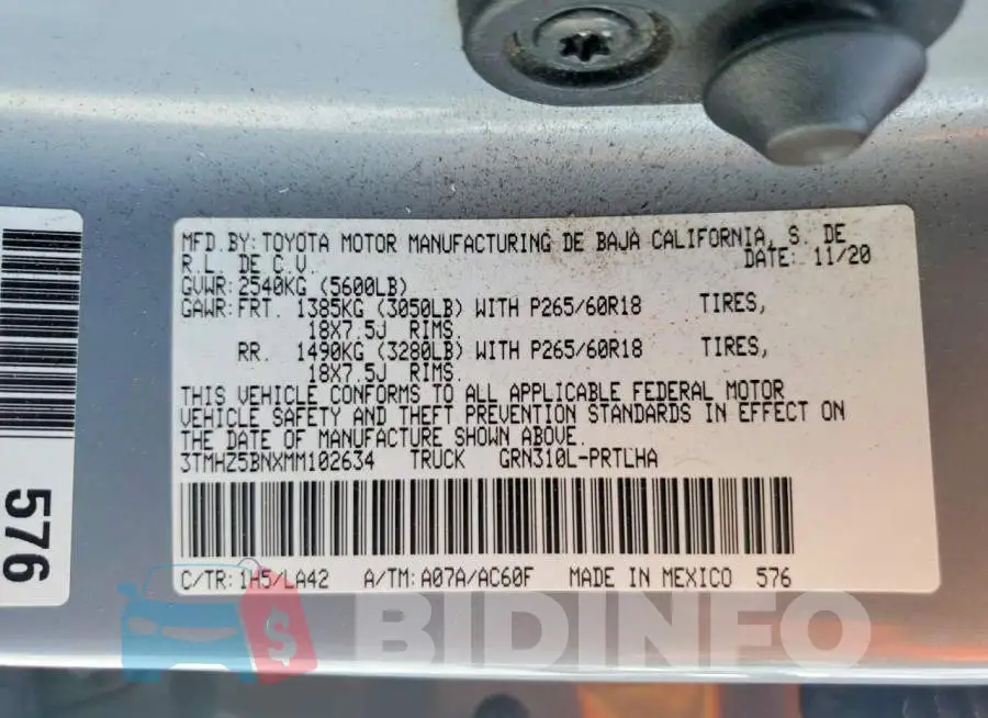 3TMHZ5BNXMM102634 Photo# 13