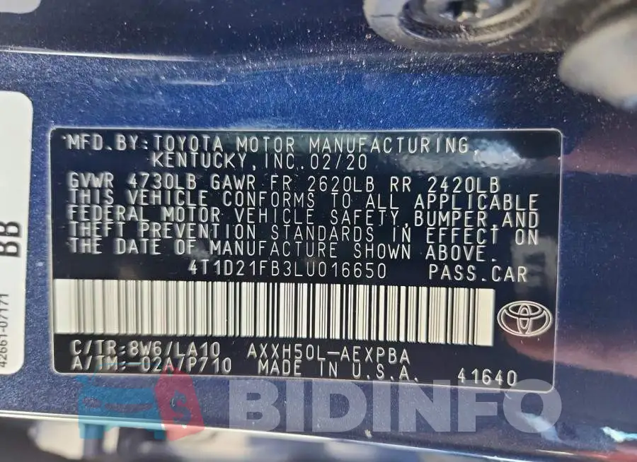 4T1D21FB3LU016650 Photo# 12