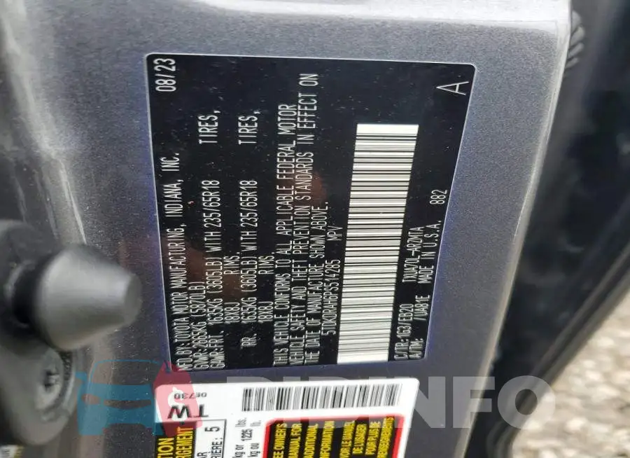 5TDKDRAH6PS514285 Photo# 14