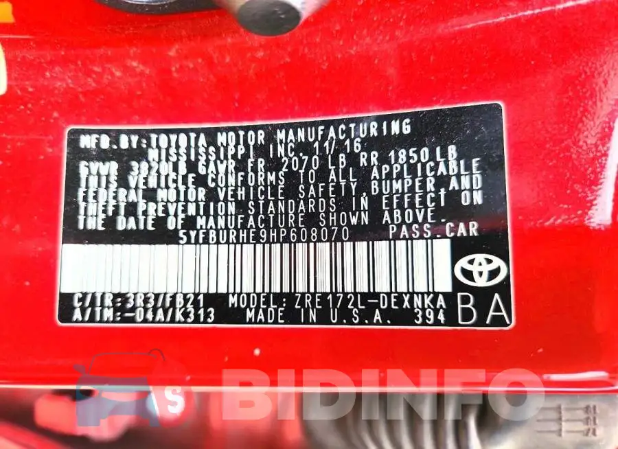 5YFBURHE9HP608070 Photo# 13