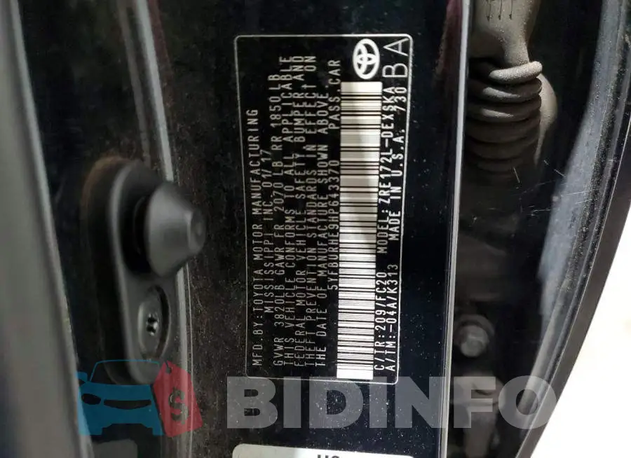 5YFBURHE9HP643370 Photo# 12