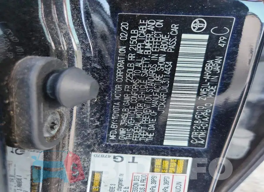 JTDKARFUXL3114434 Photo# 12