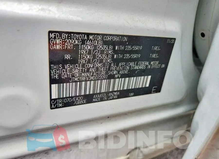 JTMC1RFV3MD072097 Photo# 14