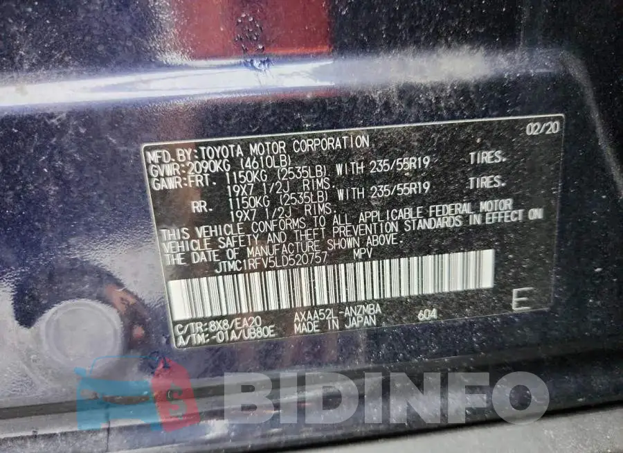 JTMC1RFV5LD520757 Photo# 13