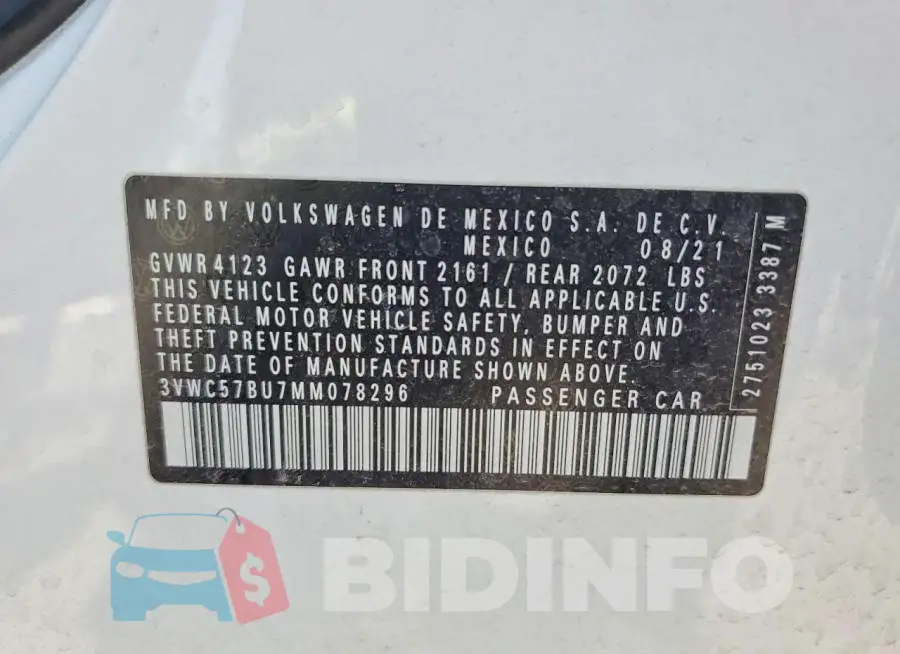 3VWC57BU7MM078296 Photo# 13