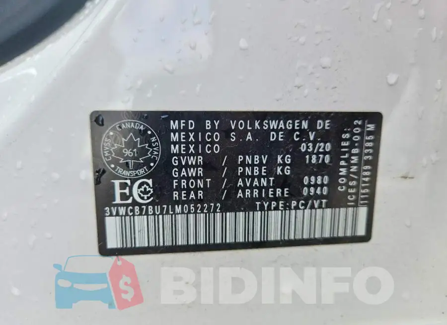 3VWCB7BU7LM052272 Photo# 12
