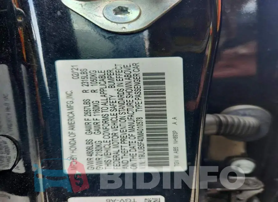 19UUB5F40MA010578 Photo# 12