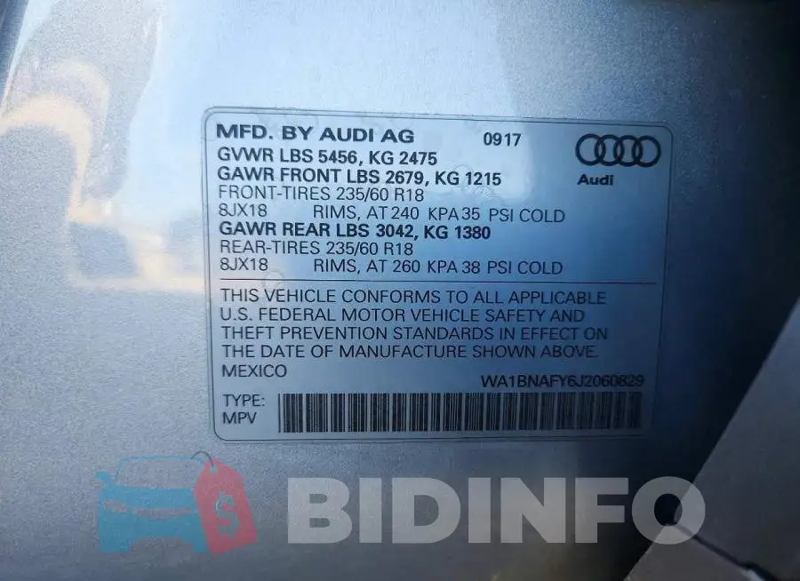 WA1BNAFY6J2060829 Photo# 13