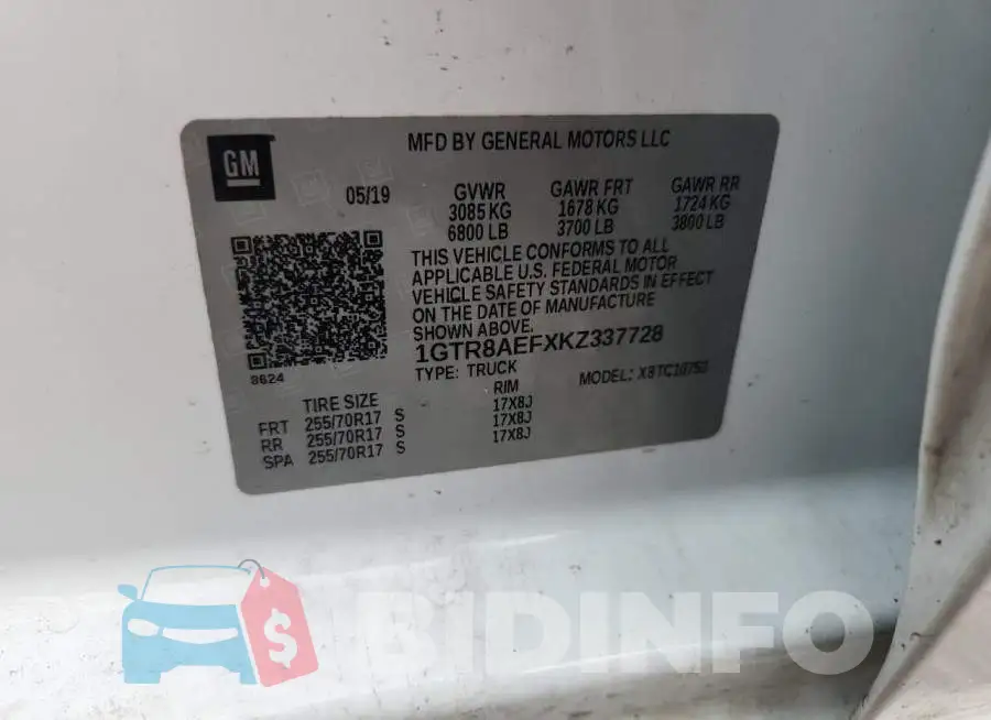 1GTR8AEFXKZ337728 Photo# 12