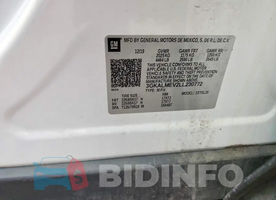 3GKALMEV2LL230772 Photo# 14