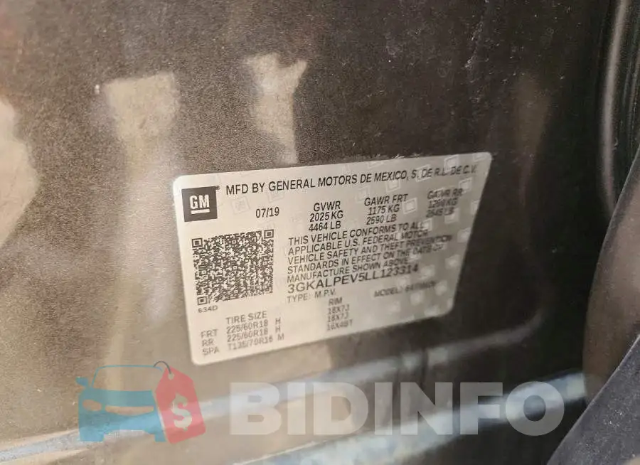 3GKALPEV5LL123314 Photo# 14