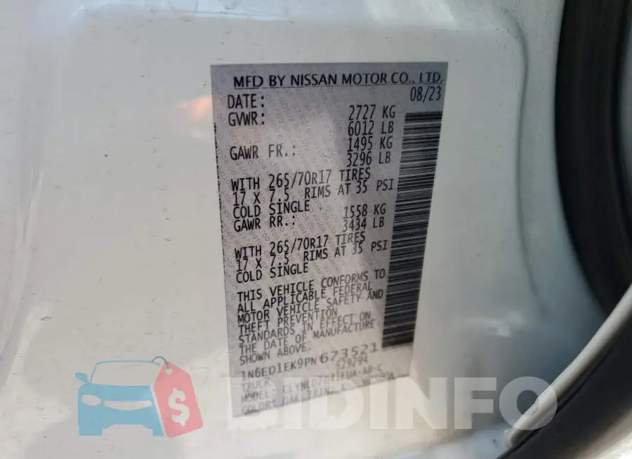 1N6ED1EK9PN673521 Photo# 12